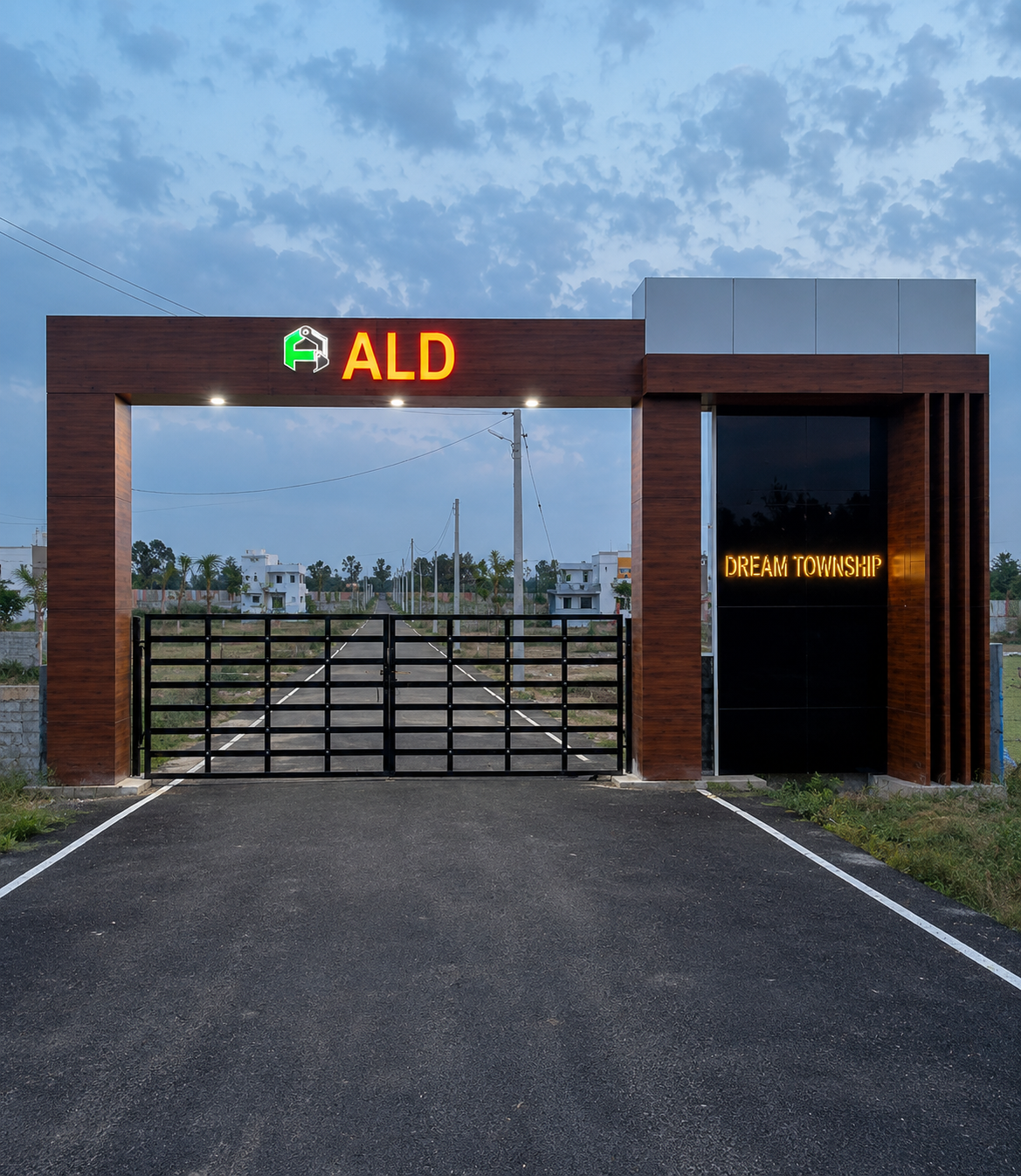 Dream Township plot entrance at Bodhavur, Near Vayalur Road, Trichy