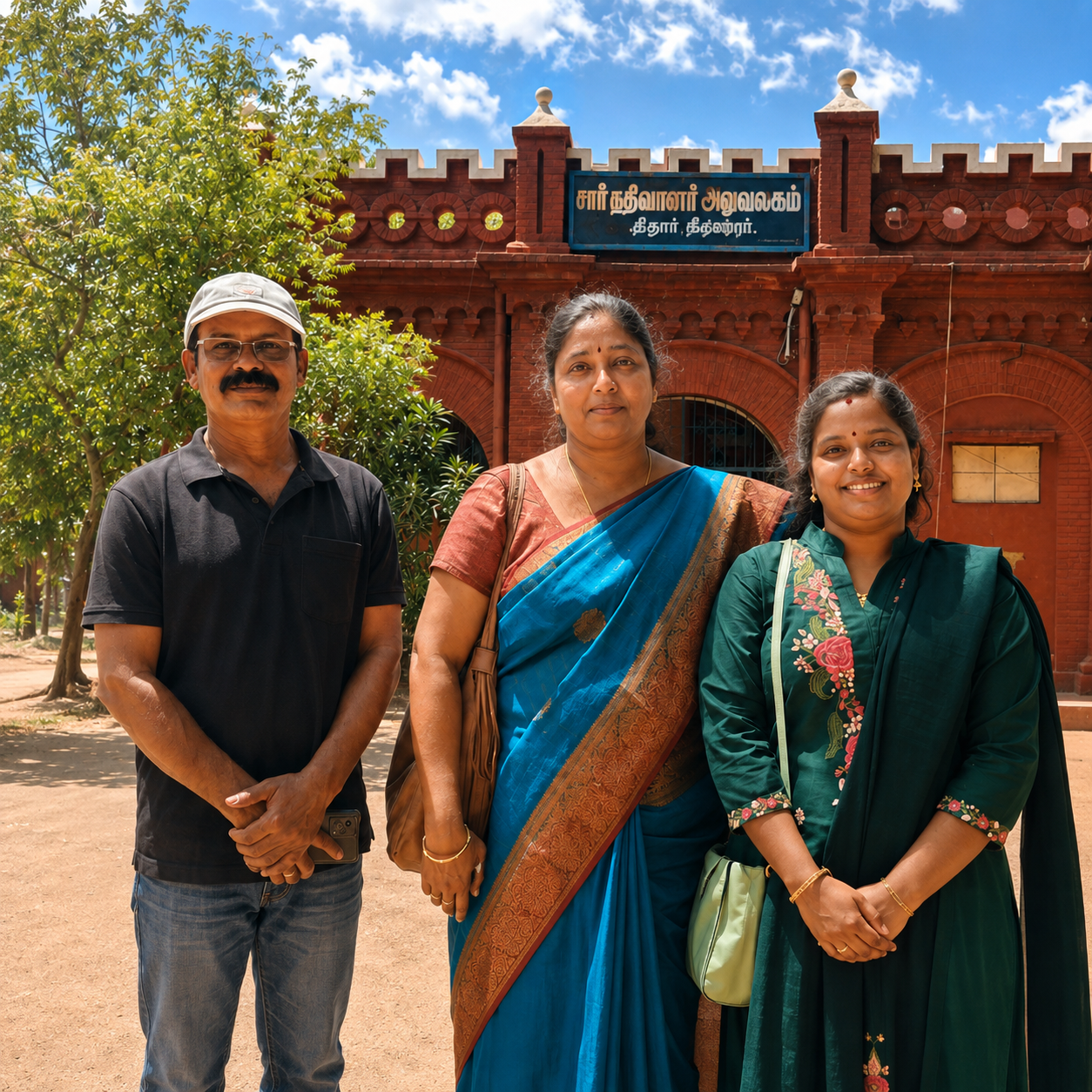 Happy customer celebrating their plot purchase at Iraivan Nagar with Ganesh Land Developers